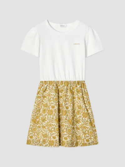Versace Kids' Baby Girl's, Little Girl's & Girl's Floral Poplin Dress In Multi