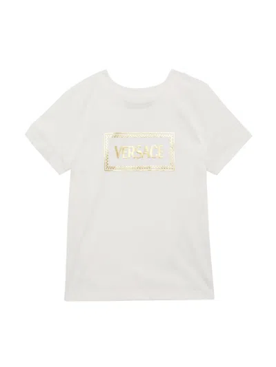 Versace Baby Girl's, Little Girl's & Girl's Foil Logo Stamp T-shirt In Gold