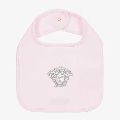 Versace Baby Girls Pink Cotton Bib