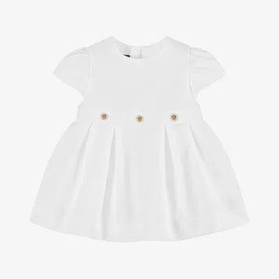 Versace Baby Girls White Cotton Dress