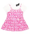 Versace Baby Kleid Aus Jersey In Bianco+rosa