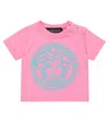 Versace Baby Printed Cotton Jersey T-shirt In Pink Paradise+fresh Mint
