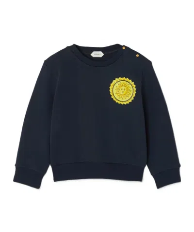 Versace Baby Printed Cotton-jersey Sweatshirt In Blue
