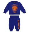 Versace Baby Sweatshirt And Sweatpants Set In Iris+orange