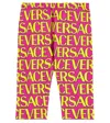 Versace Baby  Allover Cotton-blend Leggings In Multicoloured