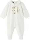 Versace Baby White Medusa Jumpsuit In 2w110-white+gold