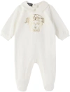 VERSACE BABY WHITE MEDUSA JUMPSUIT