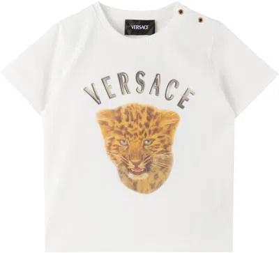 Versace Kids' Baby White Wild Side Jersey T-shirt