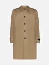 VERSACE BACK BAROCCO PRINT COTTON TRENCH COAT