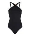 Versace Lycra Vita One-piece Swimsuit In Black
