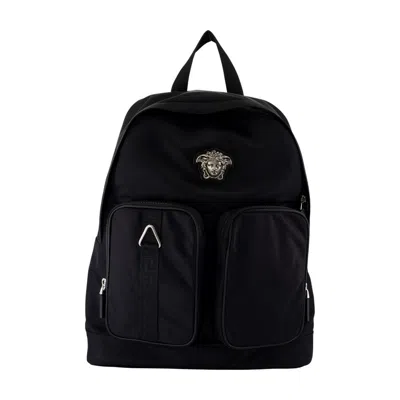 Versace La Medusa Backpack In Black