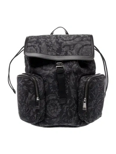 Pre-owned Versace Backpack W/ Tags In Black