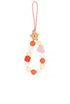 Versace La Medusa Beaded Charm In Papaya  Multicolor  &  Gold