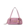 Versace Tag Bowling Shoulder Bag In Pink