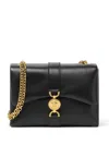 Versace Lambskin Chain Strap Shoulder Bag In Black