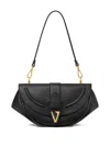 Versace Virtus Small Shoulder Bag In Black