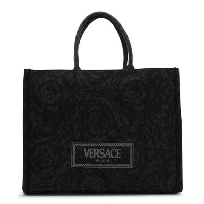Versace Shopping Bags In Black