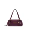 Versace Tag Shoulder Bag In Burgundy