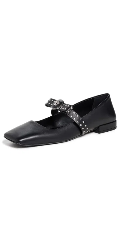 Versace Gianni Ribbon Studded Baller In Black