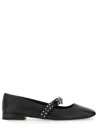 Versace 20mm Leather Ballerina Flats In Black
