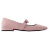 Versace Ballerina Shoes Leather Dusty Rose In Pink