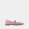 Versace Ballerina Shoes Leather Dusty Rose In Pink