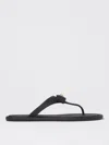 Versace Black Gianni Ribbon Flip-flops In Black