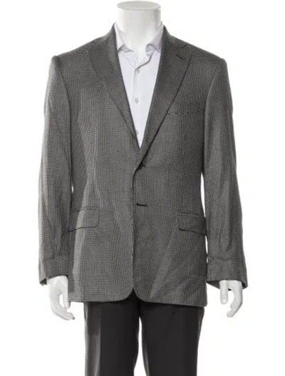 Pre-owned Versace Bamboo Printed Blazer In Black