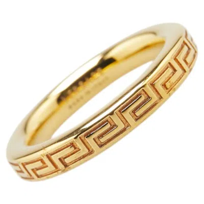 Pre-owned Versace Band Ring () In Gold