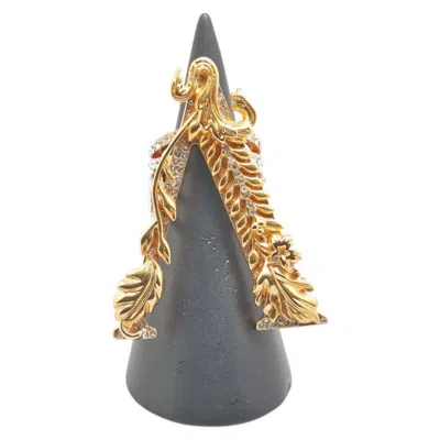 Pre-owned Versace Band Ring () In Gold