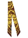 Versace Bordeaux Barocco Print Bandana Scarf In Red
