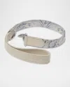 Versace Barocco Dog Collar, Small In Silver Grey And Champagne