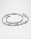 Versace Barocco 47" Dog Leash For Small Dogs In Silver Grey And Champagne