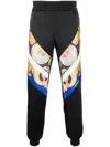 Versace Barocco Print Track Pants In Schwarz