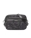 Versace Barocco Athena Messenger Bag In Black