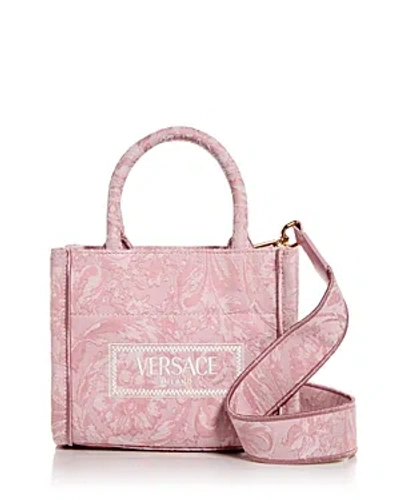 Versace Athena Barocco Small Tote Bag In Pink