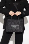 Versace Athena Barocco Shopper In Black