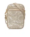 Versace Barocco Athena Zip-up Crossbody Bag In Nude