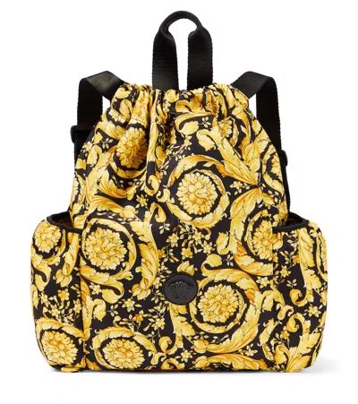 Versace Kids' Barocco Backpack In Gold