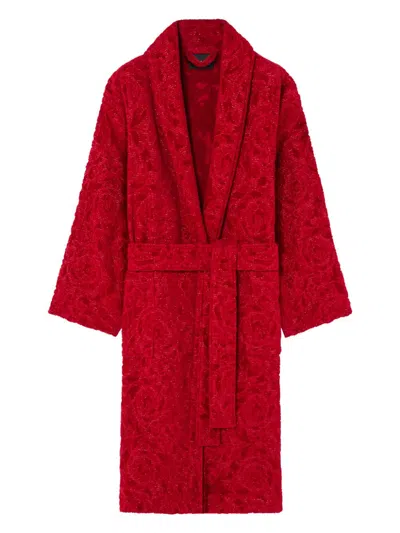 Versace Peignoir Barocco In Rouge