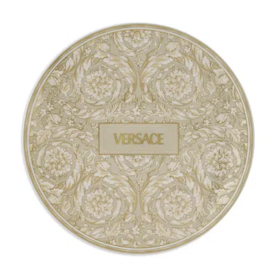 Versace Barocco Beige 13 Platter In Neutral