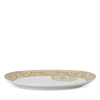 Versace Barocco Beige 15 Platter In White