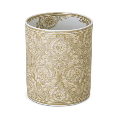 Versace Barocco Beige 7 Vase In Gray