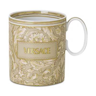 Versace Barocco Beige Mug In Neutral