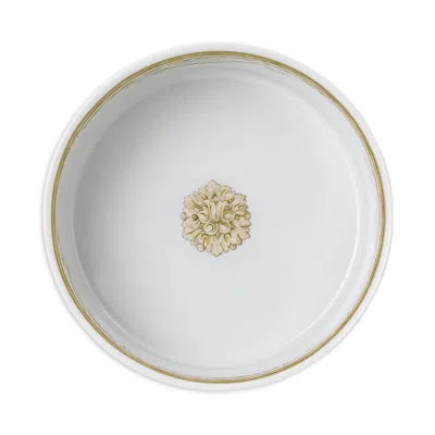 Versace Barocco Beige Serving Bowl In White