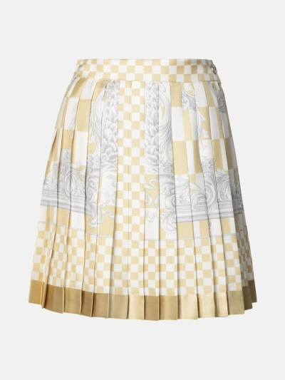 Versace 'barocco' Beige Silk Skirt