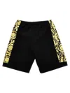 Versace Barocco Print Shorts In Black
