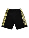 Versace Barocco Print Shorts In Black