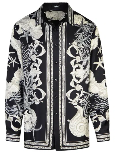 VERSACE BAROCCO BLACK SILK SHIRT