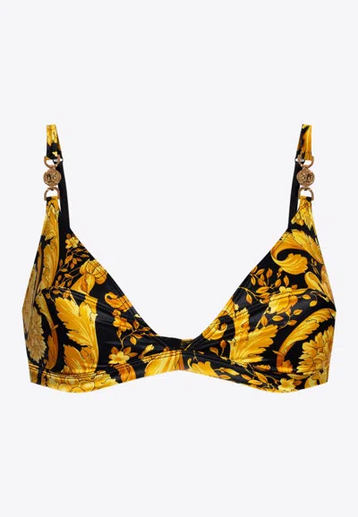 Versace Barocco Bra In Yellow